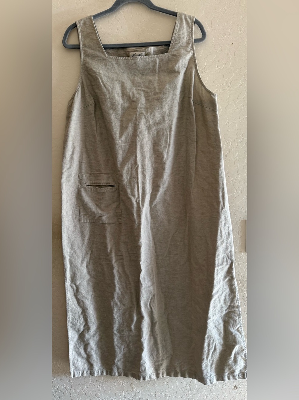 Vintage Kathie Lee Collection, 14W/16W, linen-blend sleeveless dress